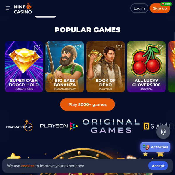 Popular Games Nine Casino