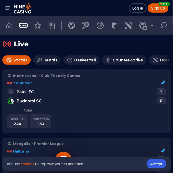 Sports Betting Nine Casino